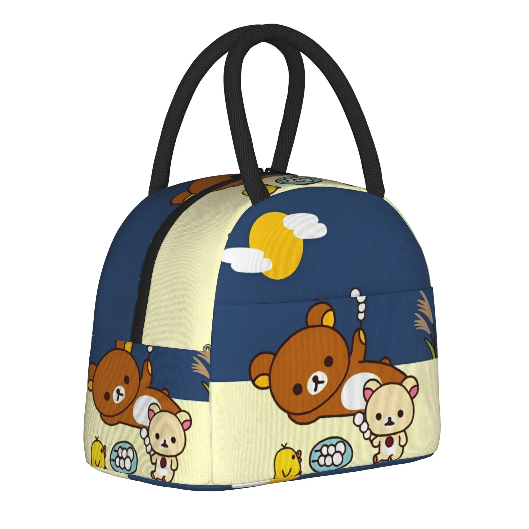 

Изолированная сумка-тоут для обедов Rilakkuma и Korilakkuma, модный термоконтейнер для еды, термосумка для школы