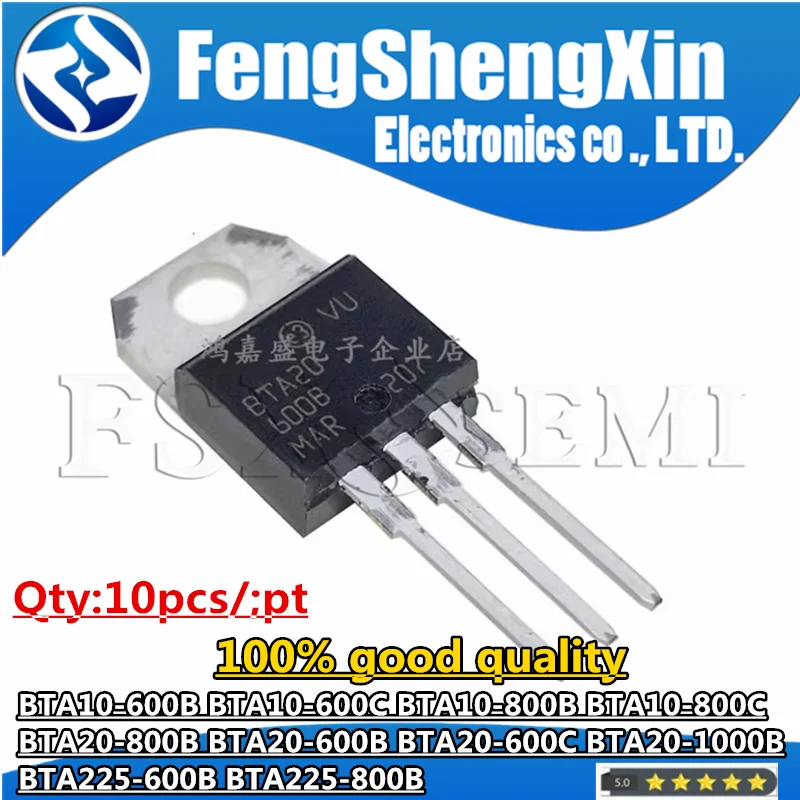 

10pcs BTA10-600B BTA10-600C BTA10-800B BTA10-800C BTA20-800B BTA20-600B BTA20-600C BTA20-1000B BTA225-600B BTA225-800B TO220