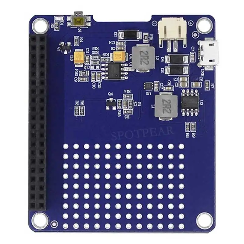 Плата расширения Raspberry Pi 4/5 ИБП Источник бесперебойного питания HAT Модуль литиевой батареи