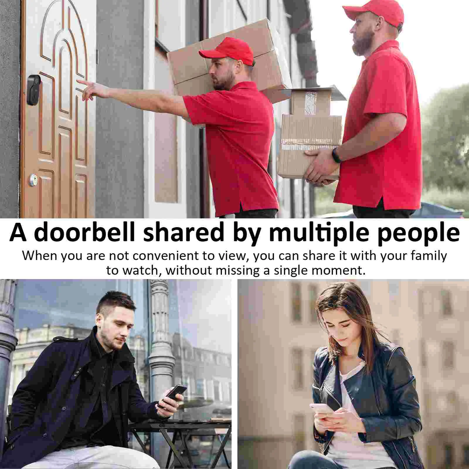 Smart Doorbell Home Ringer Wireless With Camera Video Bells Camcorder Without Ip Intelligent Visual