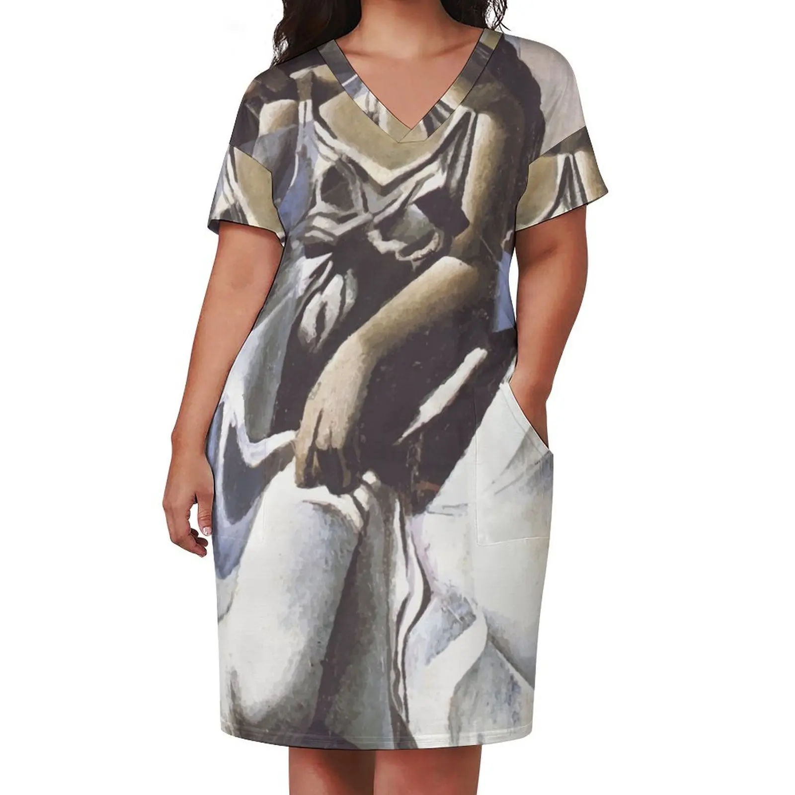 Salvador Dali Venus and Sailor (Homage to Salvat Papasseit) Loose Pocket Dress women evening dress dress summer