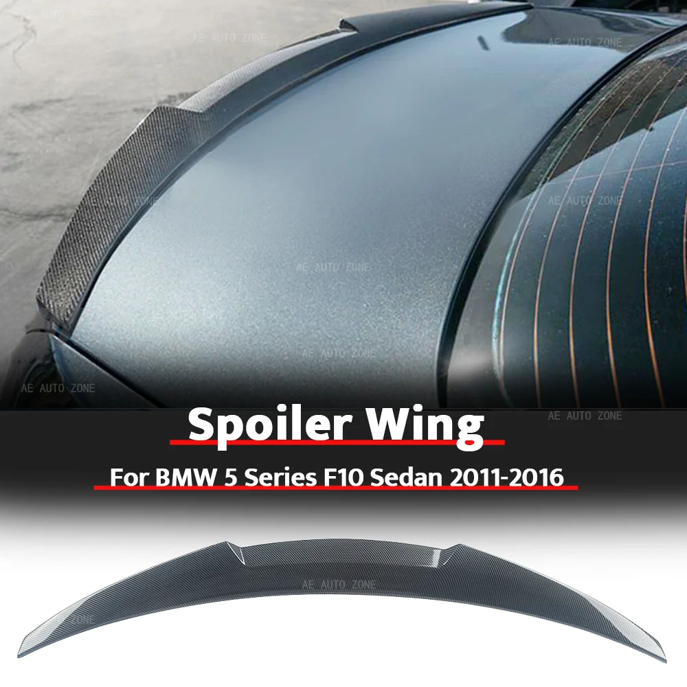 

Glossy Carbon Fiber Look M4 Style Rear Spoiler Wing For BMW 5 Series F10 Sedan 2011-2016 Boot Lip Tailgate Wing