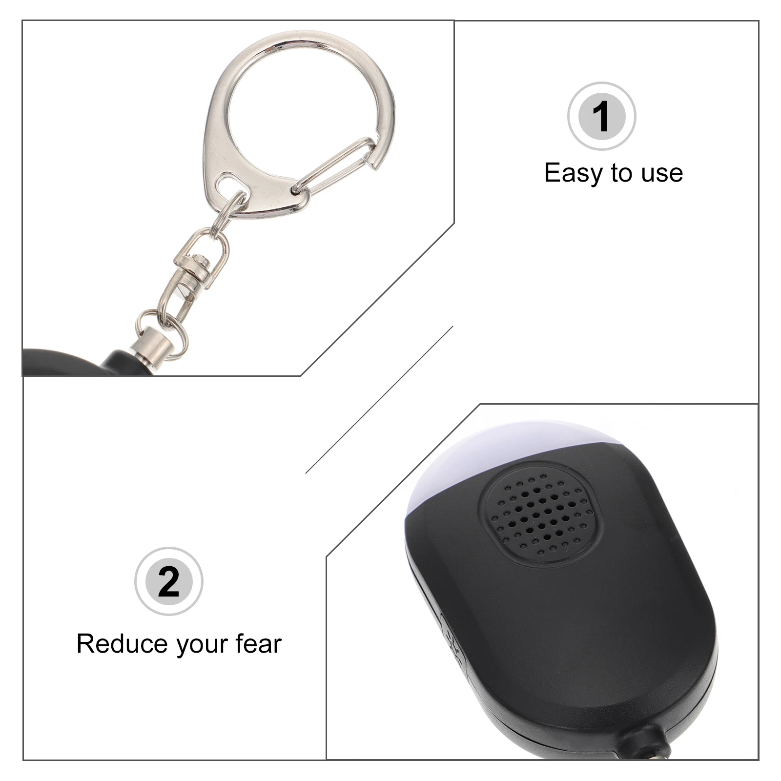 1pc Personal Security Keychain Emergency Safety Alarm Led Light Women Travelers Outdoor Activities Compact Portable Alarm Smart