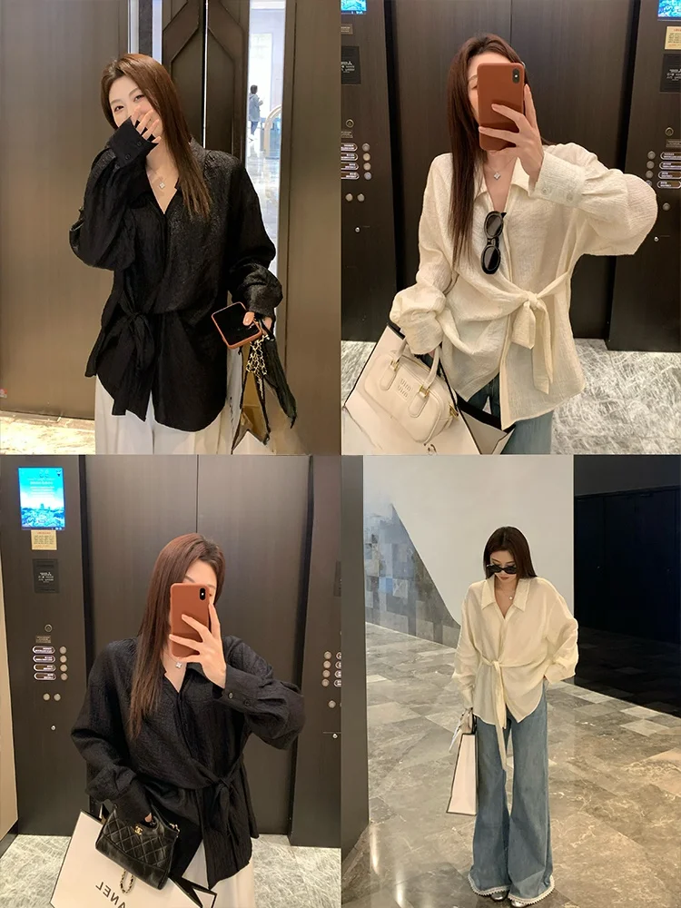 

Женская повседневная тонкая дышащая рубашка NAZ с длинным рукавом, свободного кроя, легкая, с защитой от солнца, удобная