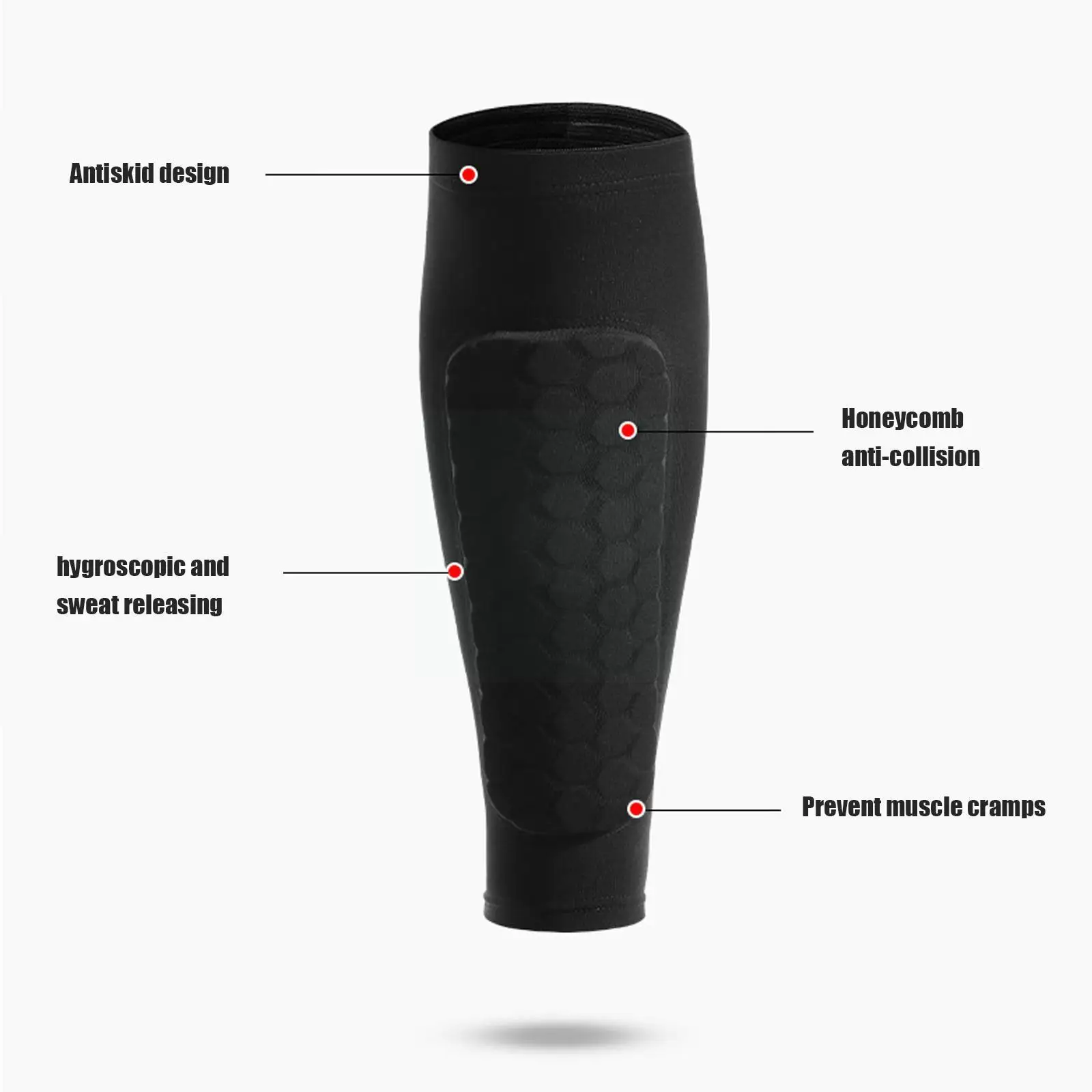 1pc Honeycomb Soccer Shin Guards Football Shields Sports Protector Sleeves Leg Gear Shinguards Shank Legging Protective J9q2