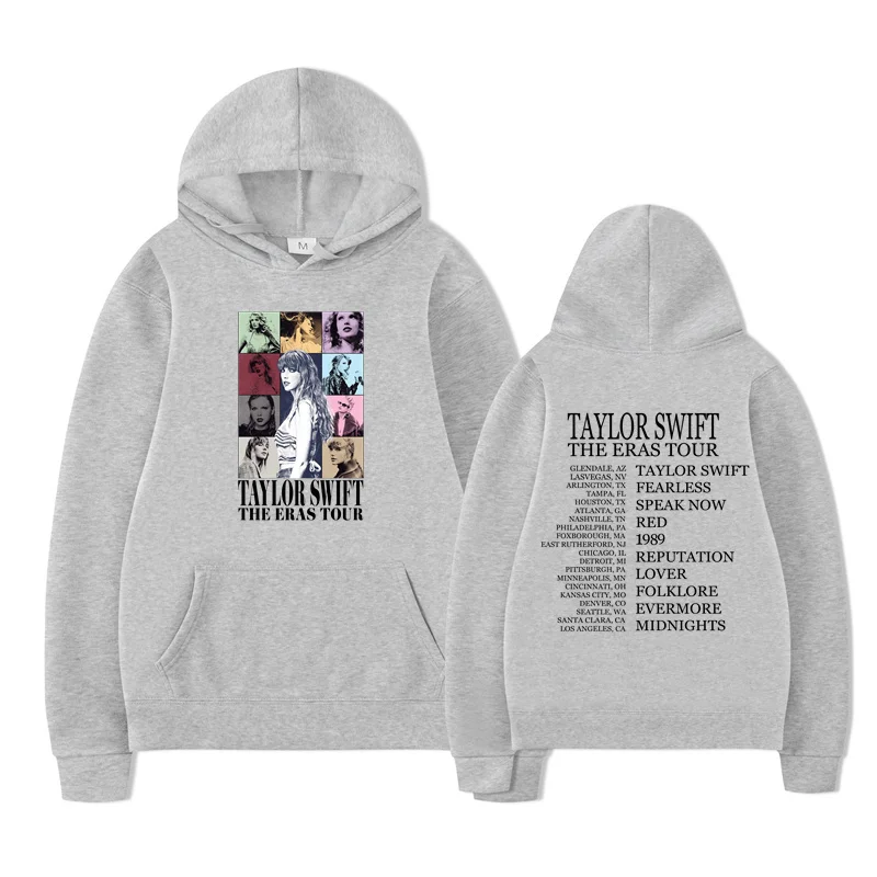 Autumn New Taylor Times Tour Merch World Tour Long Sleeve Fleece Sweatshirt Hooded Fashion Coat for Men and Women Men\'s Hoodies