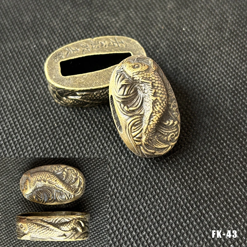 Hochwertige Legierung Katana-Griffkappe Fuchi Kashira Griffkragen für Japanische Schwerter Samurai-Katanas Wakizashi-Schwerter Zubehör – Detail 25