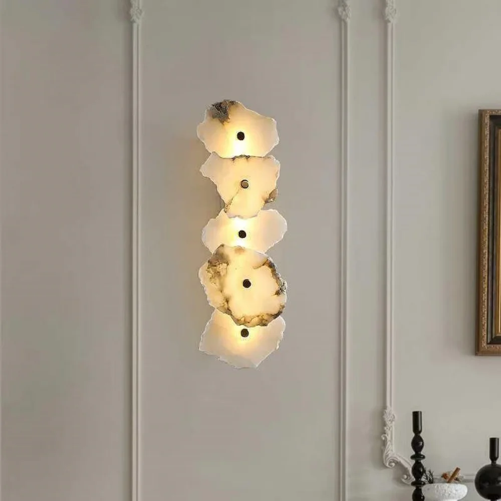 Modern Marble Wall Lamp Simple And High-end Multi Head Splicing Wall Light Hotel Living Room Bedroom Bedside Aisle Wall Lamp
