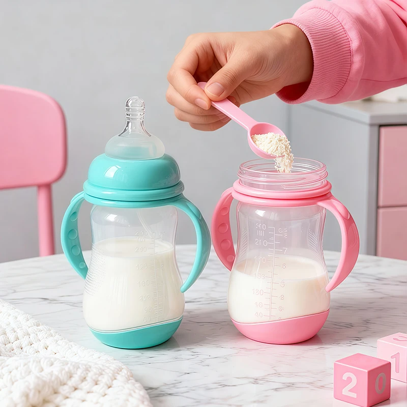 2 قطعة/1 قطعة زجاجة أطفال خالية من مادة BPA، حلمة مثل التصميم، مضادة للسقوط، لمسة طبيعية، مضادة لطي الحلمة، سهلة التنظيف