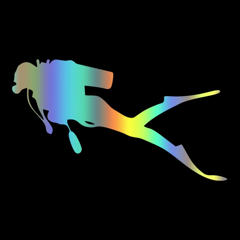 CS-267#11*20cm Sticker on Auto Diving, Diving Version 5 Funny Car Sticker and Decal White/Black Vinyl Auto Car Stickers