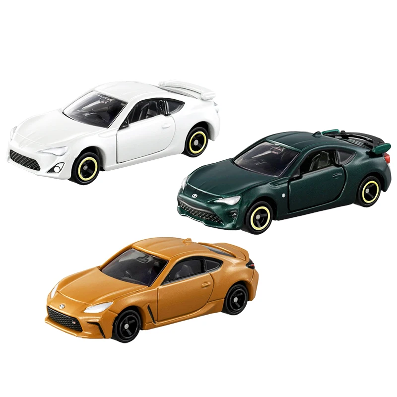 Takara Tomy Tomy TOYOTA86คา/GR86TOMY10th แบบกุนแจ็ค3ชิ้น/เซ็ตโมเดลรถยนต์โลหะหล่อขนาดเล็กของขวัญคริสต์มาส