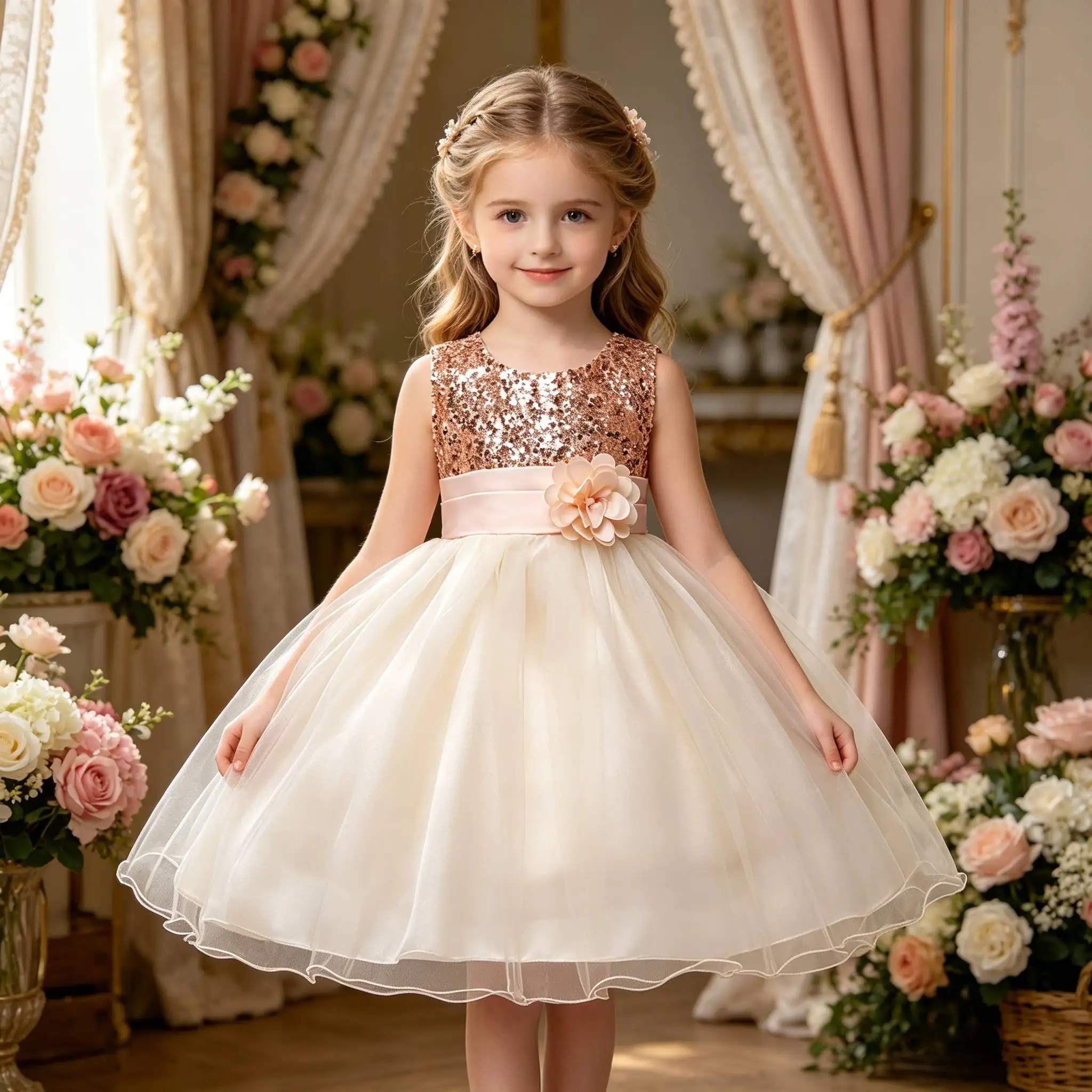 Summer Sequins Princess Dress For Girl Prom Gown Elegant Wedding Evening Dresses Lace Birthday Bow Party Dress 2 3 4 5 6 8years