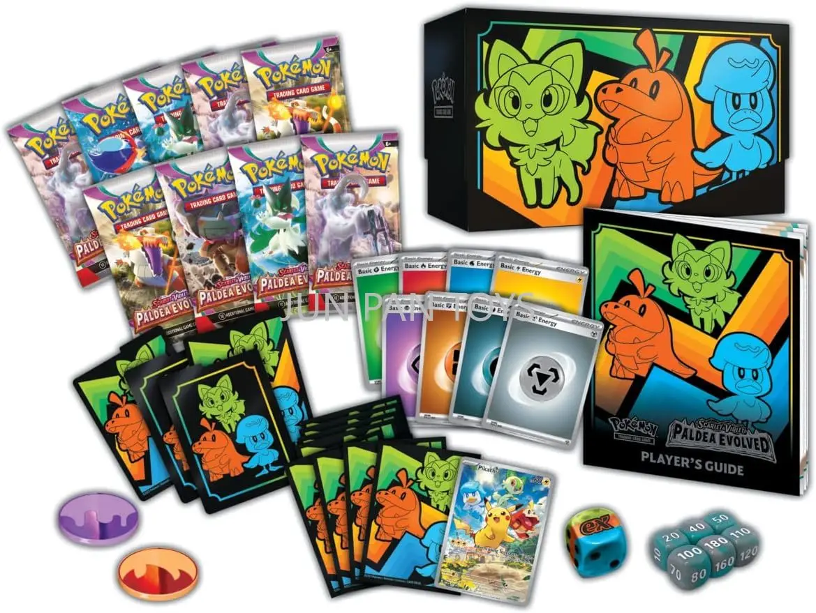 Oryginalna kolekcja kart Pokémon TCG Elite Trainer Box Scarlet Violet Paldea Evolved Pokemon GO Mewtwo Kolekcjonerskie zabawki dla dzieci