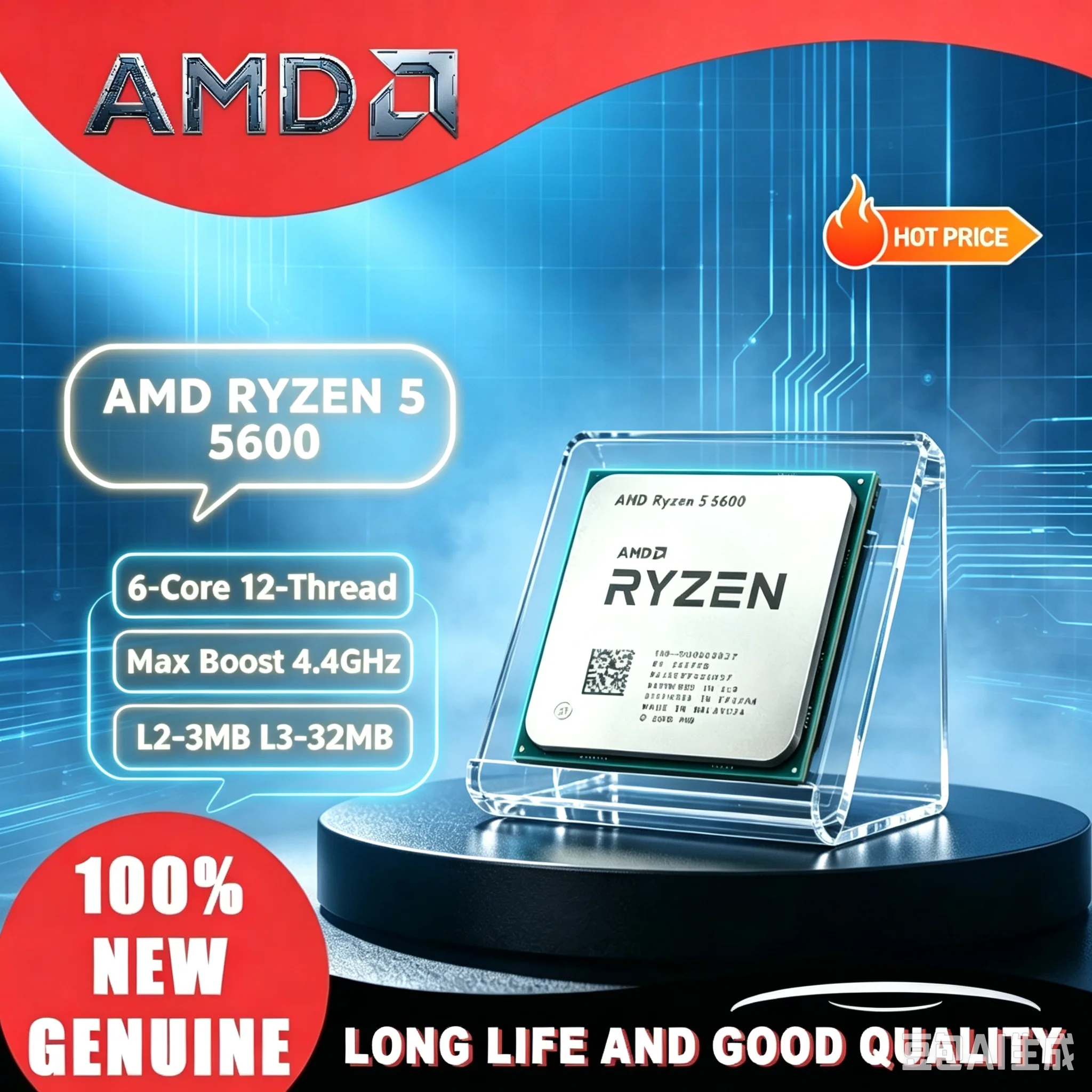 Pc Gaming Ryzen 5 - معالج AMD Ryzen 5 R5 5600،