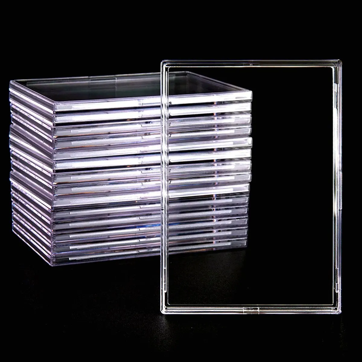 

10 шт. жестких прозрачных топлоудеров для карт - акриловые защитные футляры для коллекционных карт, подходят для бейсбольных, TCG, MtG карт ZSY