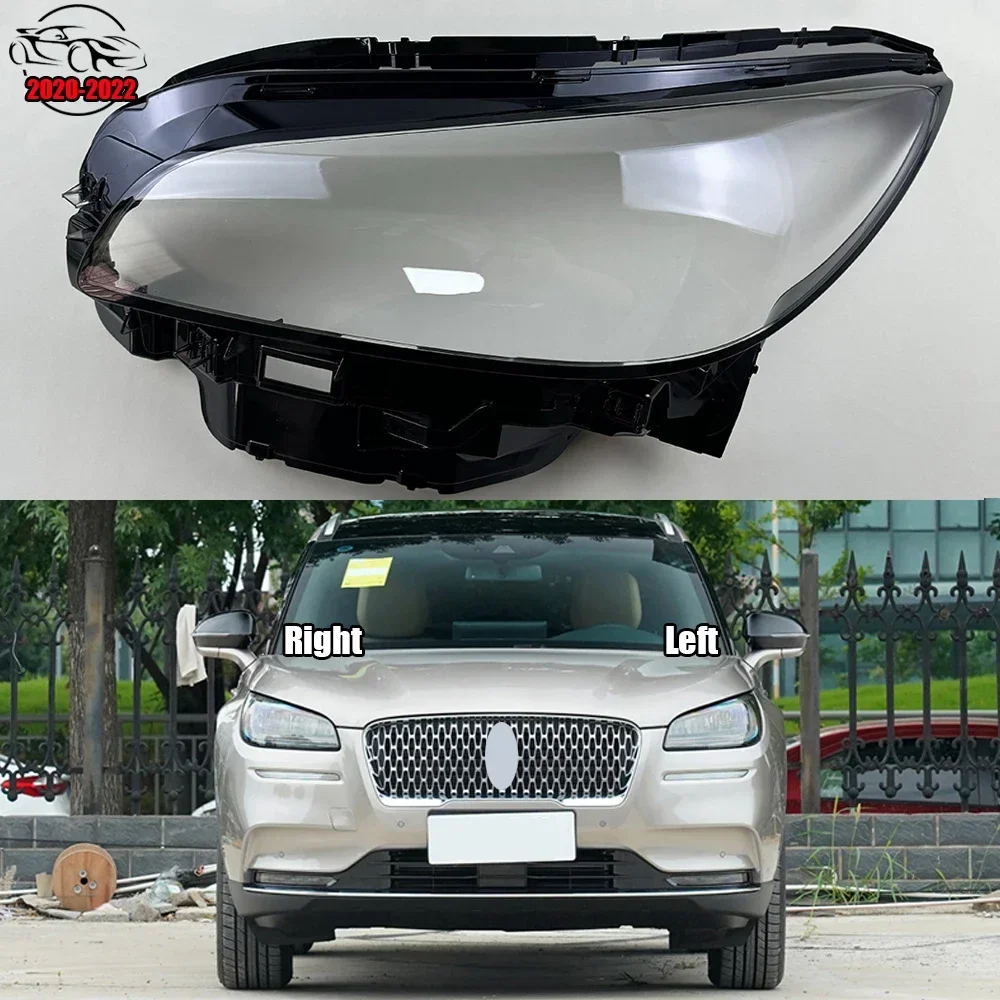 

For Lincoln Corsair 2020-2022 Car Accessories Headlamp Cove Headlight Shell Transparent Lampshade Lens Plexiglass