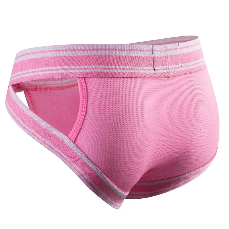 JOCKMAIL Summer Fashion Mens Sexy Briefs Cuecas Calzoncillos Slip Breathable Nylon Mesh Panties Bikini Underwear
