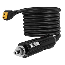 XT60 Cigarette Lighter Car Charger Power Supply 12V 24V Cable for Powerstation Ecoflow Delta River Bluetti EB55 and More -150cm