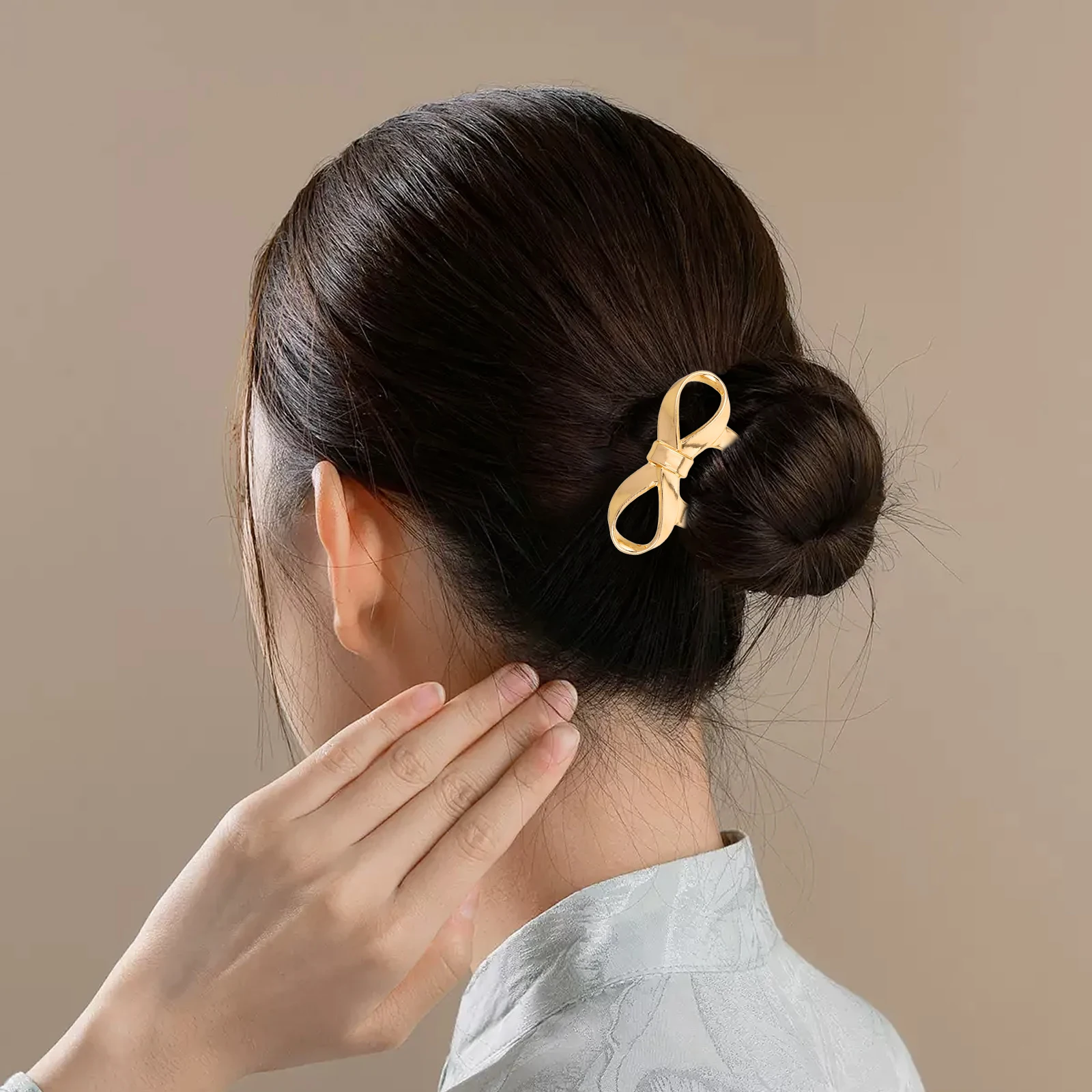 

Bow Hairpin U Shaped Accessories Wavy Hairpins Sticks Forks Headgear Cute Pins French Styles Long Buns Pins Hair Fork Stick Pin