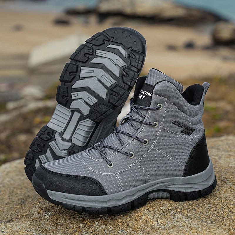 YRZL Thermo-Winterstiefel für Herren, wasserdicht, Schneestiefel, 2025, rutschfest, warm gefüttert, leicht, bequem, Outdoor-Wander-Arbeitsschuhe