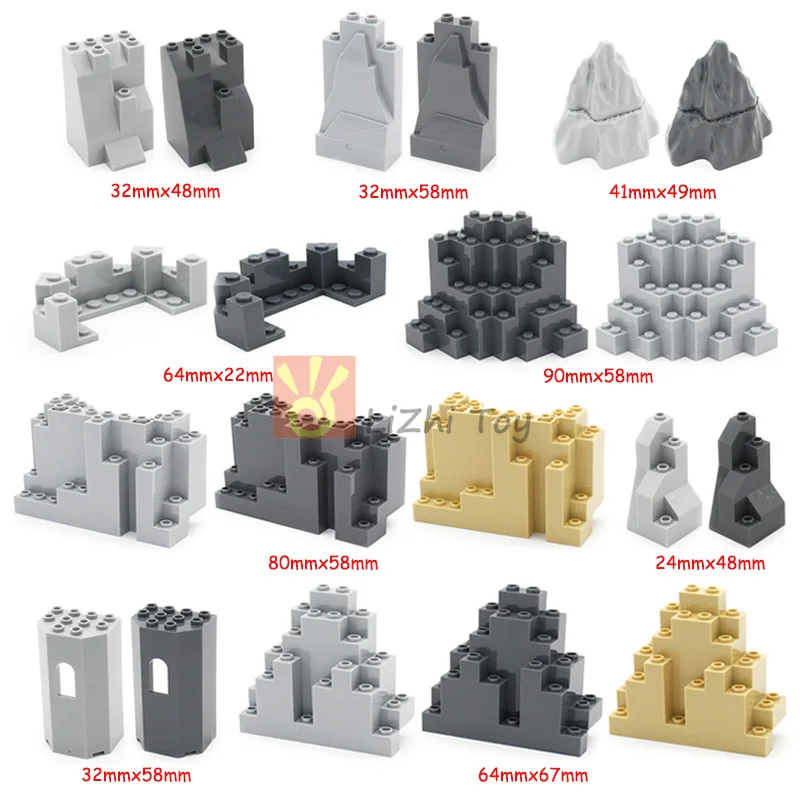 Bloques de construcción MOC para niños, juguete AllBrand educativo Compatible con, castillo, montaña, Rocalla, jardín, arquitectura, bricolaje,
