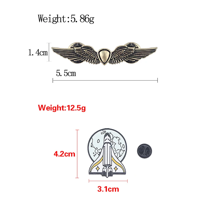 Us Part 2 Ellie Backpack Pins Brooch Shield Wings Tlou Rocket Spaceship Badge Brooches For Fans Game Jewelry Gift The Last Of