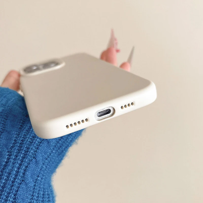 جميل معكرون كاندي اللون القضية آيفون الهواء 17 16 15 14 13 12 11 برو ماكس زائد سيليكون لينة ماتي مربع بولي يوريثان الغطاء الخلفي قذيفة