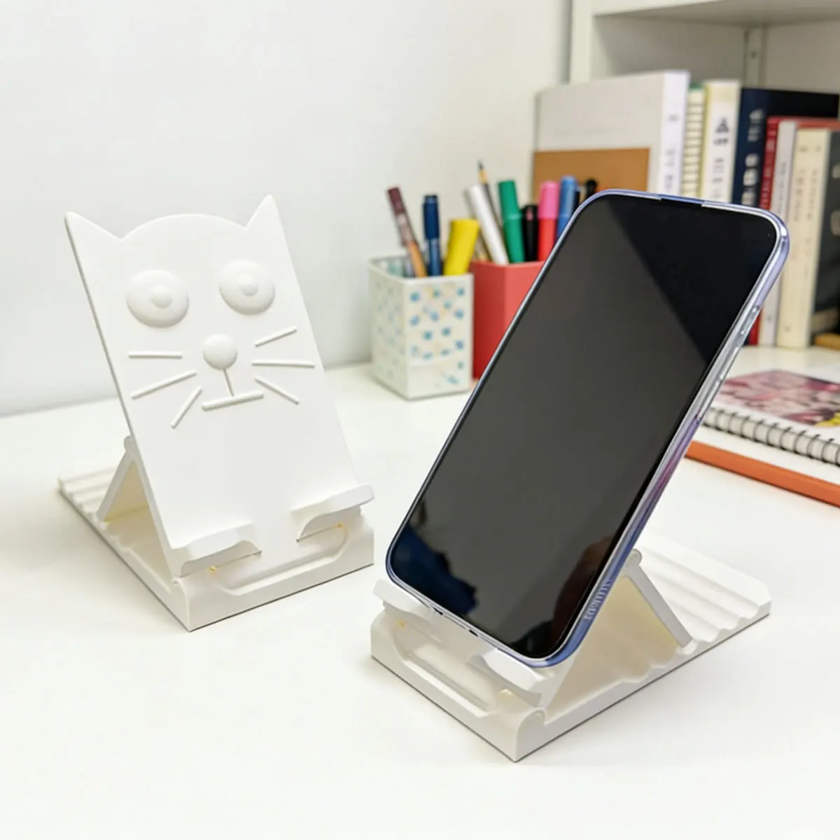 

Милая подставка для телефона в виде кошки, настольный гаджет для ленивых, любящих смотреть сериалы, регулируемый держатель для телефона с изменяемым углом наклона