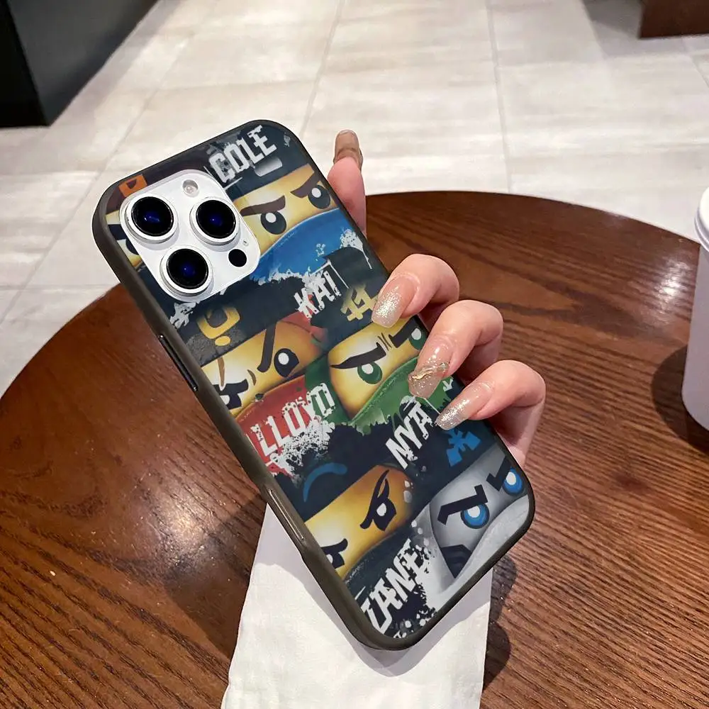 L-Lego N-Ninjago Handyhülle, gewelltes Muster, Handyhülle für iPhone 17, Air 16, 15, 14, 13, 12, 11 Plus Pro Max, stoßfeste Abdeckung