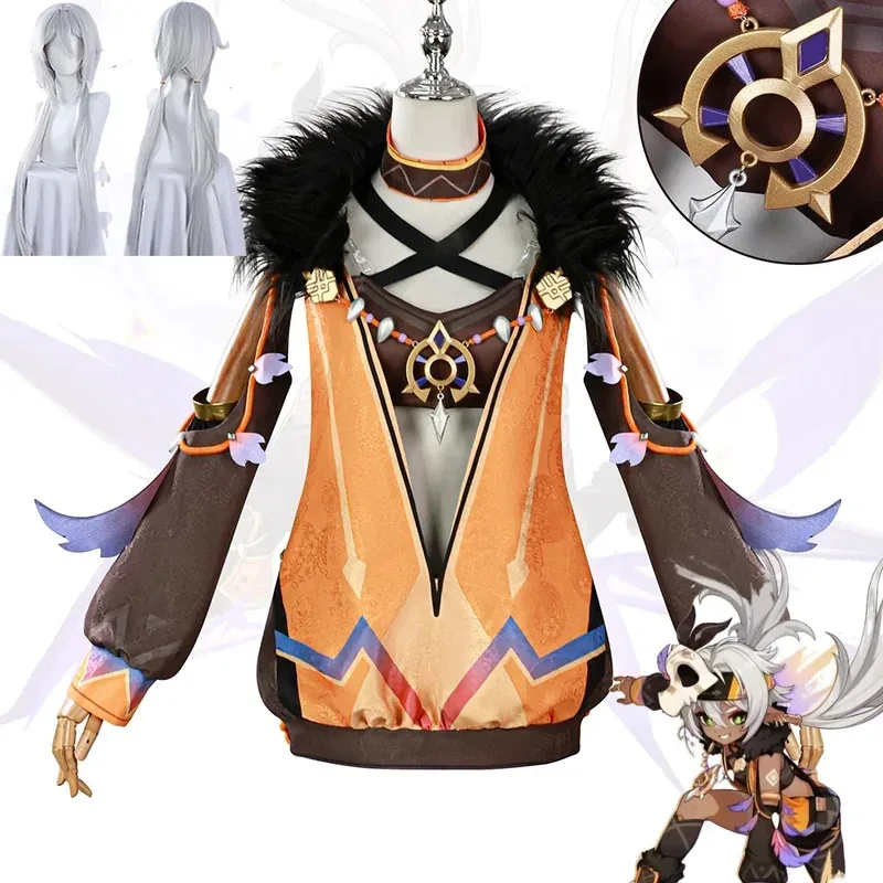 

Genshin Impact Iansan Cosplay Costume Outfit - Game-Themed Carnival Halloween Comic Animation Party Look with Wig And Shoes
