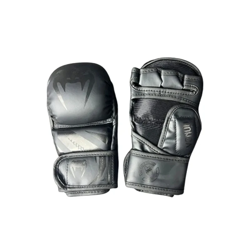 Guantes de boxeo transpirables, guantes de medio dedo, Sanda Fighting y Fighting