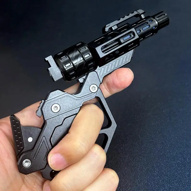 Push Slider Gun EDC QT-3000 Revolver Flip Decompression Fidget Spinner Multi Playability Anxiety Stress Metal Fingertip Gyro Toy