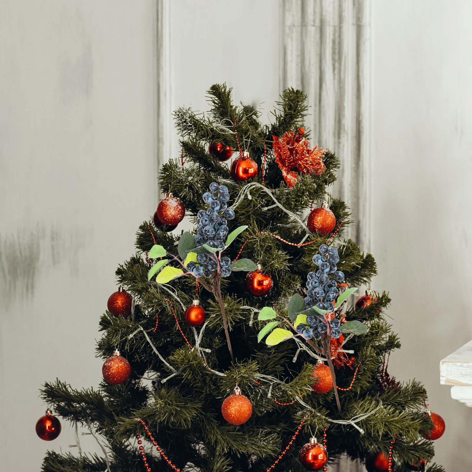 

10pcs Simulated Lifelike Blueberry Decor For Christmas Wedding Home Diy Craft Artificial Berry Christmas Berries Picks