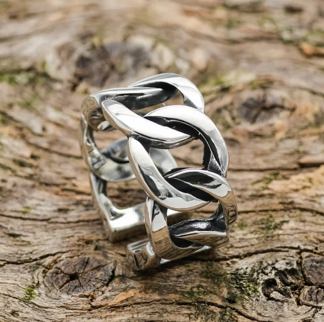 Japan and South Korea S925 sterling silver ring multi-layer winding Fried Dough Twists antique opening ring silver decoration an