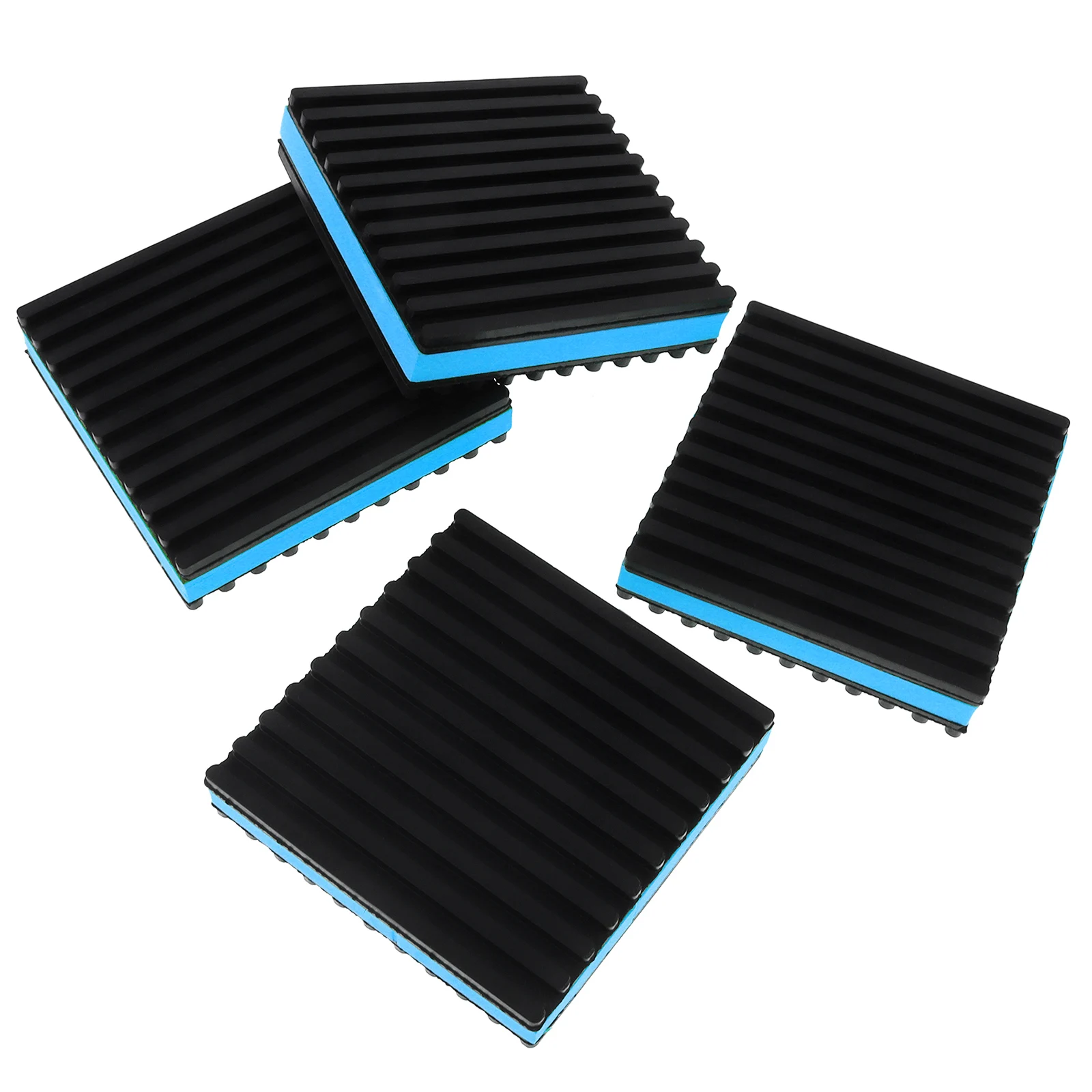 4pcs Rubber Anti-Vibration Pad for HVAC Air Compressor Washer Dryer Air Conditioner Units with EVA Center Isolation Pads