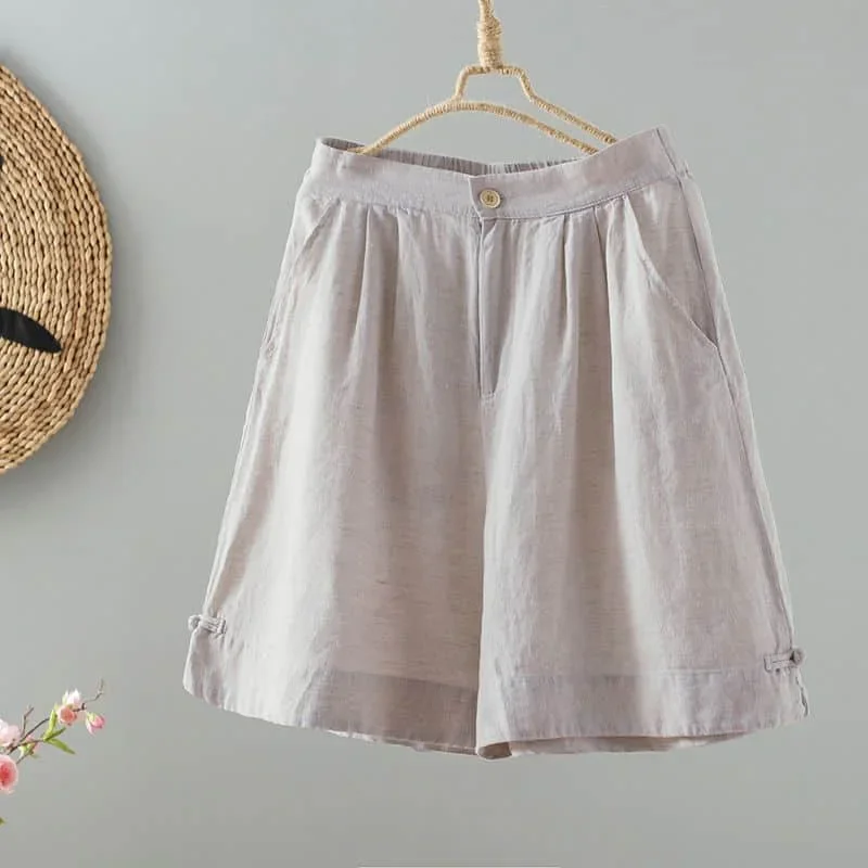 

Pop Basic A-line Shorts For Women Summer Sale Korean Style Retro Casual Hot Pants Elastic Waist Minimalism Sweatpants Women Clot