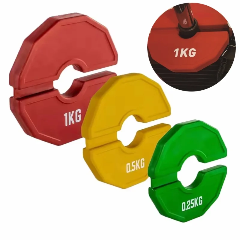 1 Pc Gym Micro Plates 0.25/0.5/1 KG Dumbbell fractional Weight Plate Rubber Fractional Weight Plates Add-on Change Weight Plate