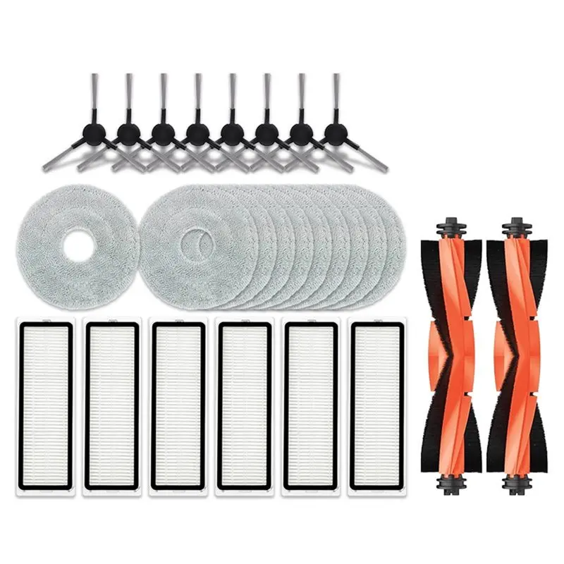 

Запасные части для робота-пылесоса Xiaomi: основная и боковые щетки, HEPA-фильтр, салфетка для влажной уборки для моделей S20+, S20 Plus, B108GL. АКЦИЯ!