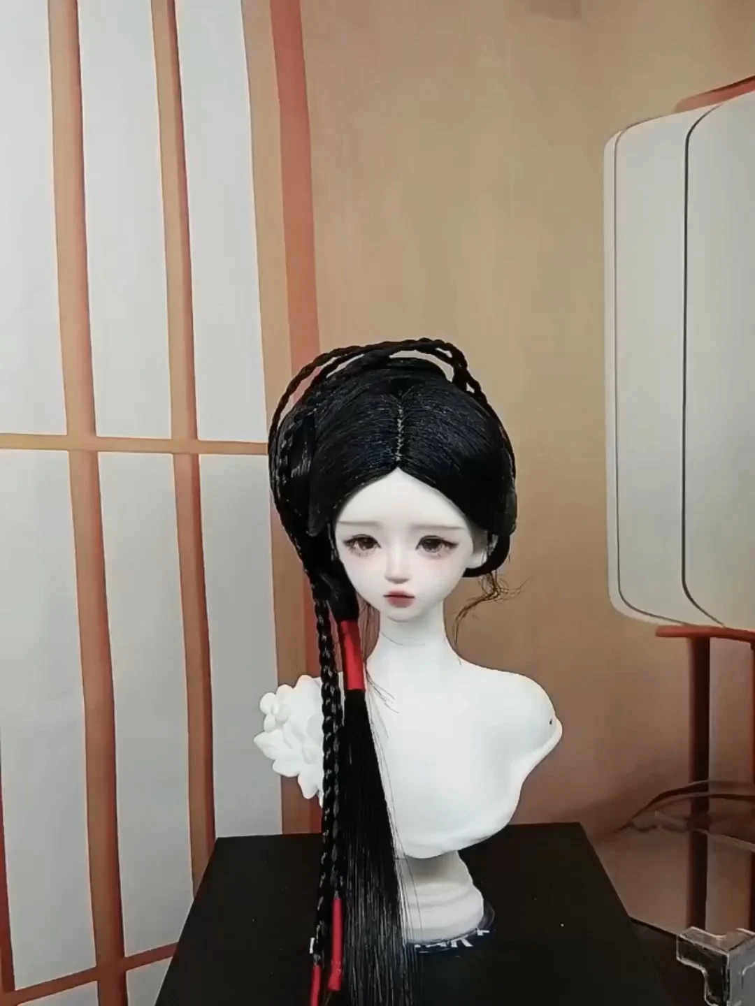 

1/6 1/4 1/3 Scale Ancient Costume BJD Doll Wigs Chinese Hanfu Vintage Hair Fairy Wig For MSD SD13 Big Girl SSDF Accessories 2023