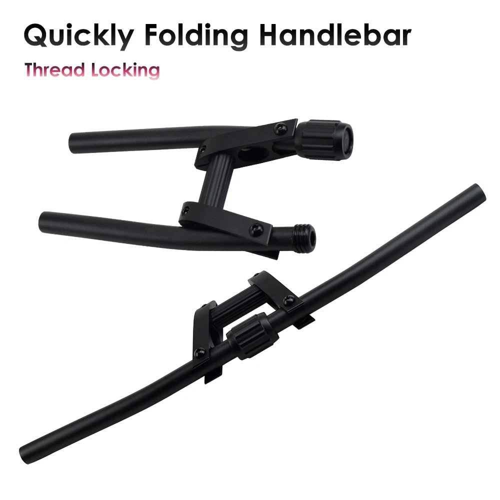 25.4x600mm Alloy Bike Folding Handlebar 90 Degree Foldable Thread Aluminum Electic Kick Stunt Scooter Bicycle Handle Bar