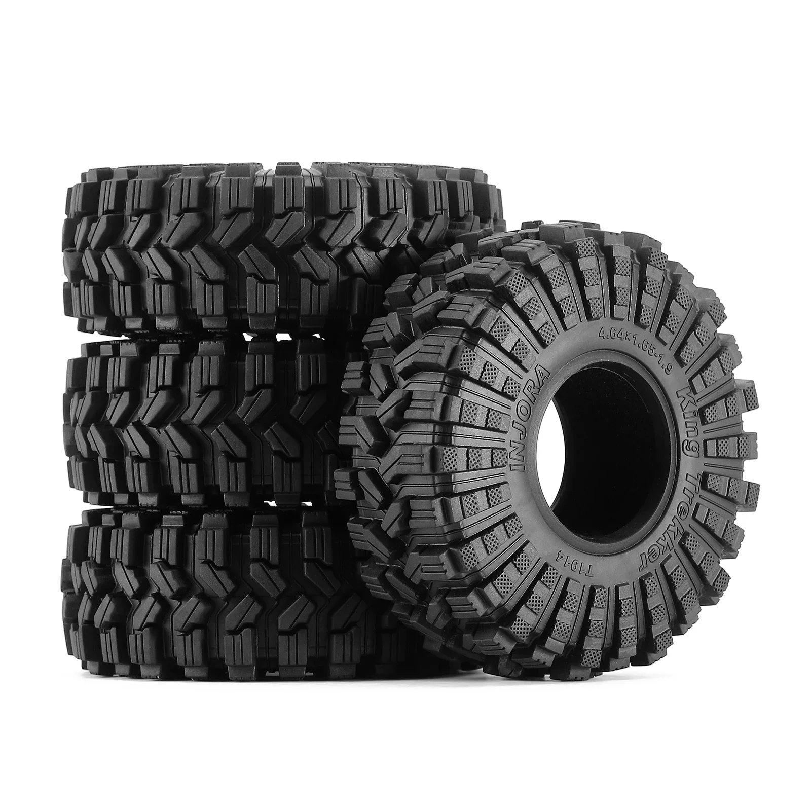 

4PCS 1.9" All Terrain Wheel Tires King Trekker 118*42mm for 1/10 RC Crawler Car TRX4 SCX10 Pro Capra Gen8 VS4-10 (T1914)