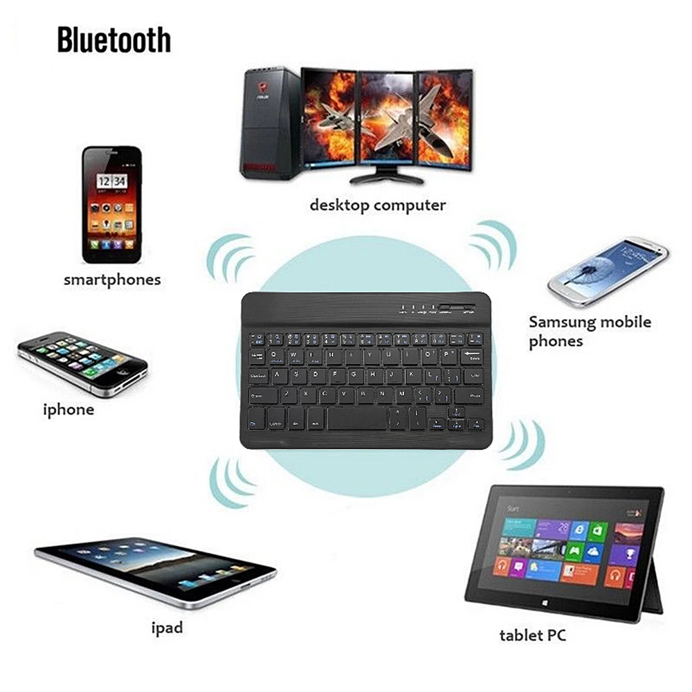 Slim Bluetooth Toetsenbord Draadloos Thai Toetsenbord Oplaadbaar Draagbaar Toetsenbord Voor Reis Ios Android Windows Pc Macbook Tablet