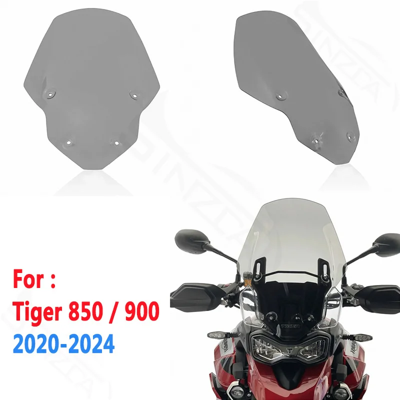 Parabrisas transparente para motocicleta, deflectores de viento para Triumph Tiger 850, 900, 2020-2024, 2021, 2022