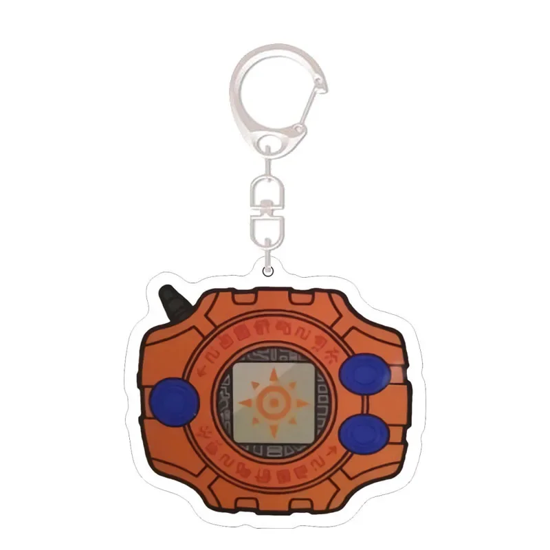 Digimon Adventure Cartoon Diamond Detect Discover Acrylic Keychain Bag Keyring Pendant Accessories Children\'s Toy Birthday Gifts