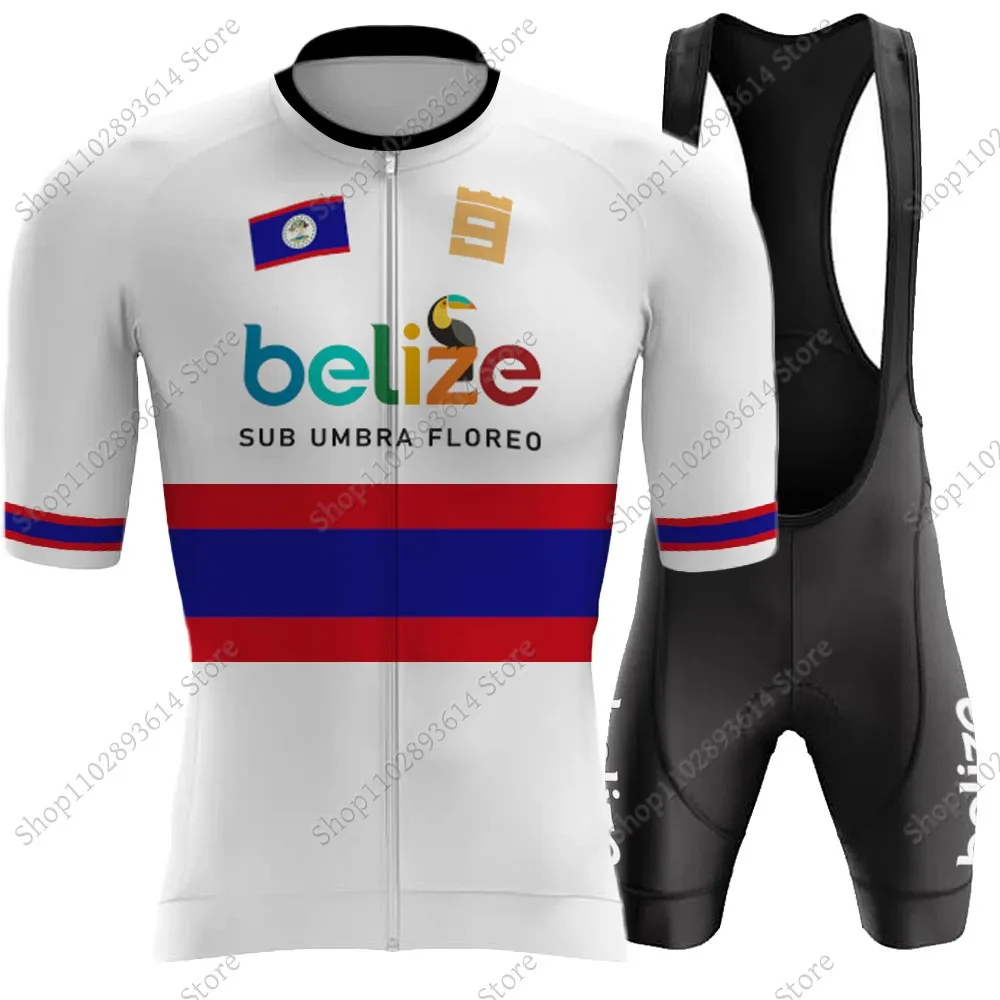 2024 Belize National Team Cycling Jersey Set Men Summer Clothing Short Sleeve Road Bike Shirts Suit MTB Shorts Wear Maillot Ropa