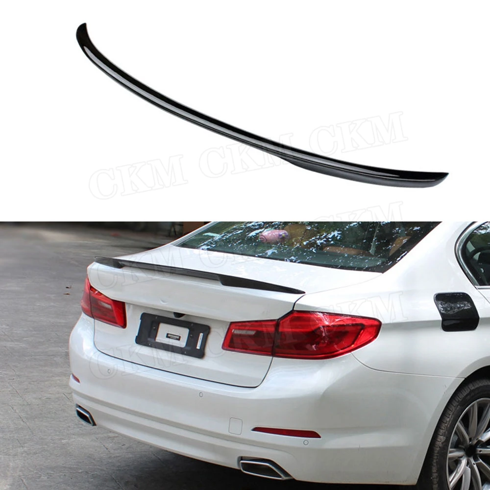 

For G30 G38 Rear Spoiler Wings For BMW 5 Series F90 530i 540i 2017-2019 Carbon Fiber Boot Trunk Trim Sticker Car Styling