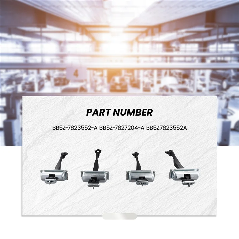 

1Set/4Pcs Front +Rear Door Check Strap Limit Rod Stop For Ford Explorer/Police 2011-2018 BB5Z-7823552-A BB5Z-7827204-A