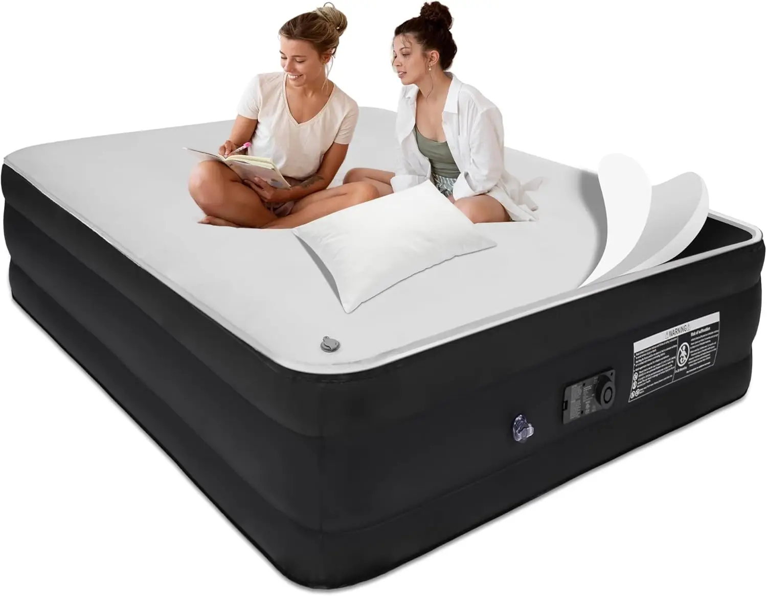 Queen Inflatable Air Mattress With Built In Pump, 1 1/4