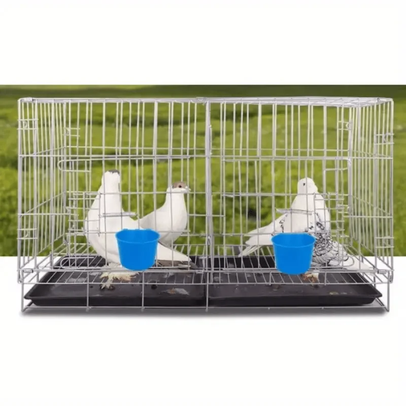 10pcs Chicken And Rabbit Feeders Suitable For Cages, Hanging Chicken Water Feeding Cups, Plastic Bird Feeder Seed Bowls