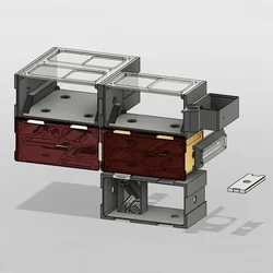 3D Print Ant Farm with Hunting Area and Unlimited Splices for Insect Box or Ant Nest